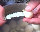 A picture of step 3 of Scotched Quail Egg with Chorizo.