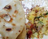 A picture of step 7 of Paratha with Aloo ka bhurta.