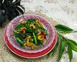 চিংড়ি দিয়ে ঢেঢ়শ ভাজি। রেসিপির ধাপ 3 ছবি