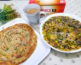 A picture of step 5 of Spicy omelet n Lachha Paratha.