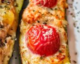 A picture of step 3 of Zucchini Boats Stuffed with Chicken in Air Fryer.