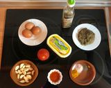 A picture of step 1 of Mirra ghanemi (smoked eggplant stew).