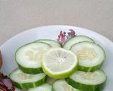 A picture of step 2 of Cucumber 🥒 lemon 🍋infused water.
