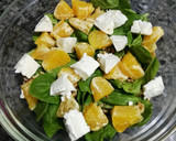 Foto del paso 7 de la receta: Ensalada de espinacas, naranja, nueces y queso de cabra