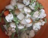 A picture of step 1 of Mix Veg Pulao.