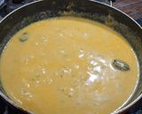 A picture of step 6 of Punjabi Kadhi Pakora with Rice.