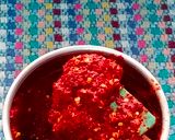 A picture of step 3 of Schezwan Chutney.