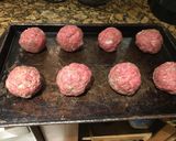 A picture of step 8 of Scratch Spaghetti and Cheese Stuffed Meatballs .