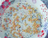 A picture of step 3 of Boondi (Pakori) Raita.