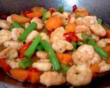Foto langkah ke 4 dari resep Tumis udang buncis.