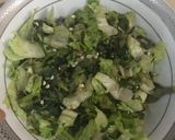 A picture of step 2 of Steamed green veggies and Okro.