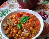 A picture of step 3 of Thai Eggplant Red Curry.