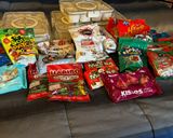 A picture of step 1 of Christmas snackle box.