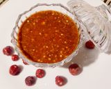 A picture of step 1 of Lal mirch or Imli ki chutney.