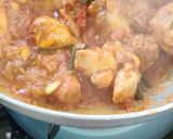 A picture of step 7 of Chettinad mint masala chicken.