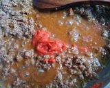 A picture of step 9 of Spicy Mutton Qeema Spaghetti🍝🍅.