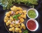 A picture of step 3 of Methi fritters (methi na gota).