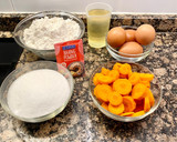Foto del paso 1 de la receta: Pastel de zanahoria, con brigadeiro de chocolate