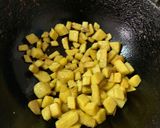 A picture of step 2 of Yam Stew and Yam fry.