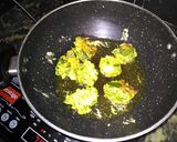 A picture of step 1 of Punjabi kadhi with green peas and coriander rice.