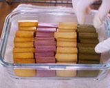 A picture of step 12 of Crunchy Square Butter Cookies with Vegetable Powder.