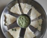 A picture of step 7 of Steamed Suji/Rava Triangles.
