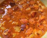 A picture of step 5 of Papaya and Fritters Curry.