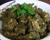 A picture of step 4 of Mint chicken with curd cream.