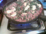 Macarrones con espinacas y zuquini