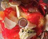 Une image de l'étape 2 de Pizza courgette poivron feta et truite fumée.