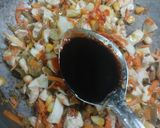 A picture of step 3 of Stir fried Udon noodles /chicken Udon noodles.