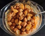 A picture of step 6 of Soya chunks, potato biryani.