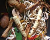 A picture of step 2 of Spicy noodles with tofu and cashew nuts 🌱.