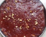 A picture of step 7 of Bombay karachi halva / Corn flour  halva with natural food colour.
