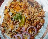 A picture of step 6 of Hyderabadi Qabooli rice.