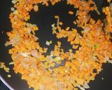 A picture of step 6 of Quesadillas in two different ways (Aloo/ vegetables).