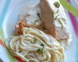 Foto del paso 10 de la receta: Salmón y bechamel con espagueti