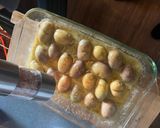 A picture of step 2 of Parmesan encrusted potatoes.