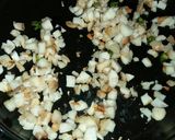A picture of step 2 of Oats water chestnuts tikki.