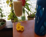 A picture of step 1 of Fresh Anjeer smoothie in coconut milk.