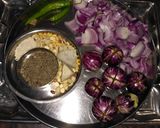 A picture of step 1 of Stuffed brinjal.