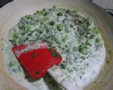 A picture of step 4 of Methi matar Malai.