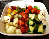 A picture of step 3 of My Melon & Strawberry Salad with Raspberry Balsamic vinegar. 😙.