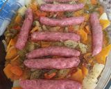 Foto del paso 2 de la receta Salchichas al horno con vino tinto y verduras