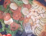 Une image de l'étape 4 de Tarte Courgette Tomate Oignon Healthy.