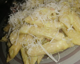 Foto del paso 5 de la receta: Pasta con jamón frito y salsa de calabacín