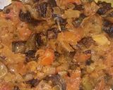 A picture of step 3 of Lady's finger and onion (sindhi style).