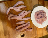Foto del paso 5 de la receta: Bocados de pollo con chips de boniato y judías verdes rehogadas