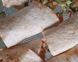 A picture of step 3 of Arabic shuwarma wrap.