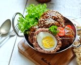 Foto langkah ke 8 dari resep Bola Daging isi Telur saus Teriyaki.